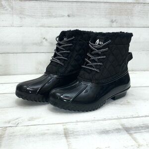 Sporto Sz 6 & 7 Duck Boot • Women’s Andie • Black • New